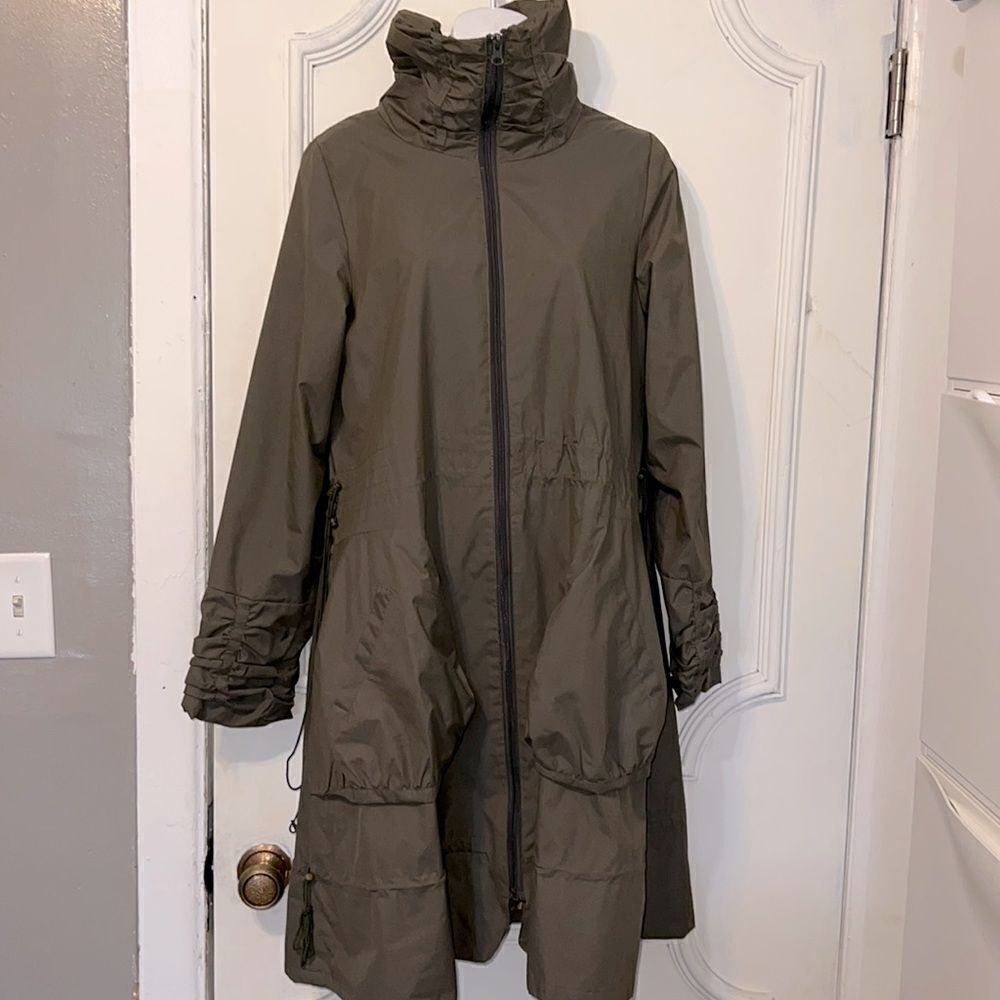 COP COPINE Olive Green Long Trench Coat-42/L